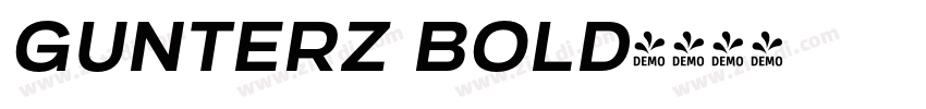 Gunterz Bold字体转换